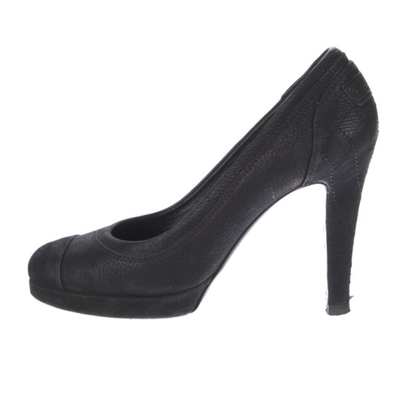 CHANEL Classic Black Leather Heels - Picture 1 of 5